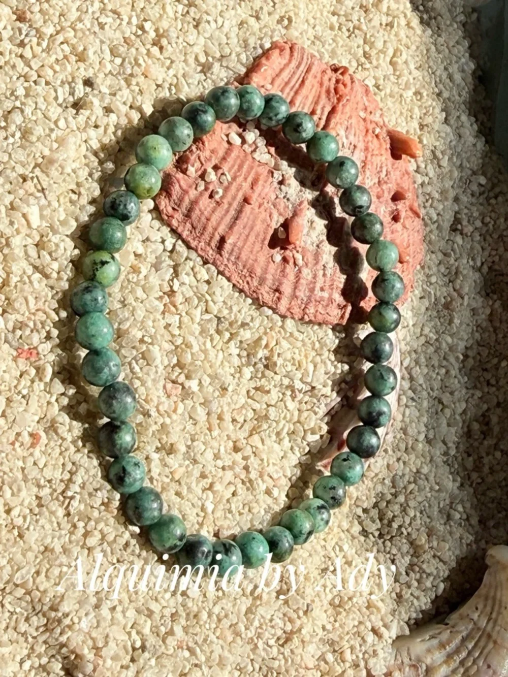 Dainty 6 mm Round Beaded Stretch Bracelet TURQUOISE